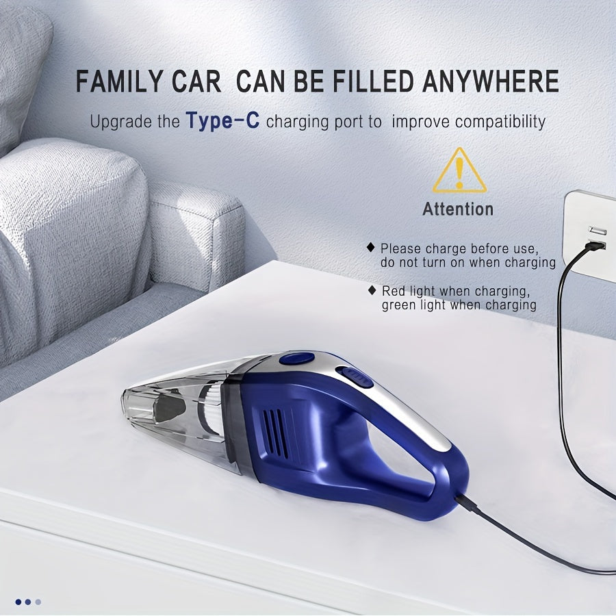 Wireless Handheld Vacuum Cleaner 5000PA Strong Suction USB Rechargeable for Car