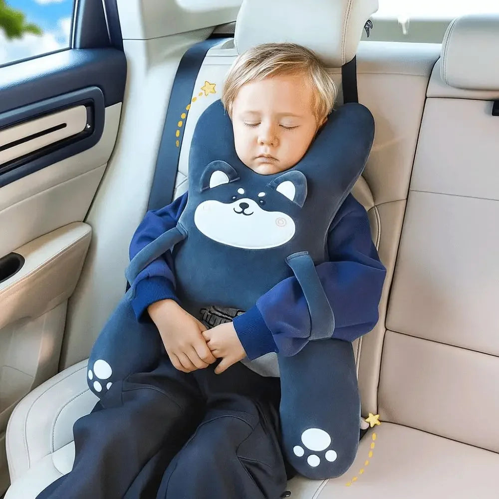 Cozy Cartoon Travel Pillow for Kids
