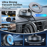 Car Mount Vacuum Magnetic Holder Strong Suction Rotate 360°