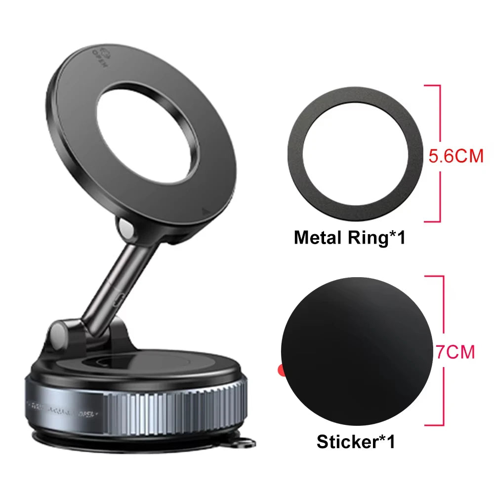 Car Mount Vacuum Magnetic Holder Strong Suction Rotate 360°