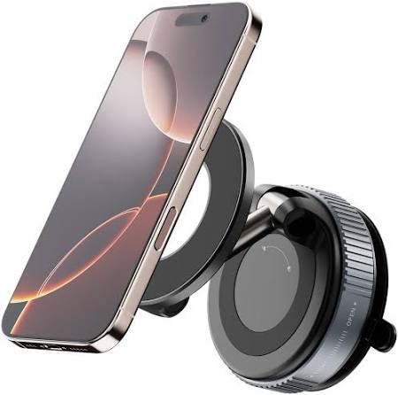 Car Mount Vacuum Magnetic Holder Strong Suction Rotate 360°