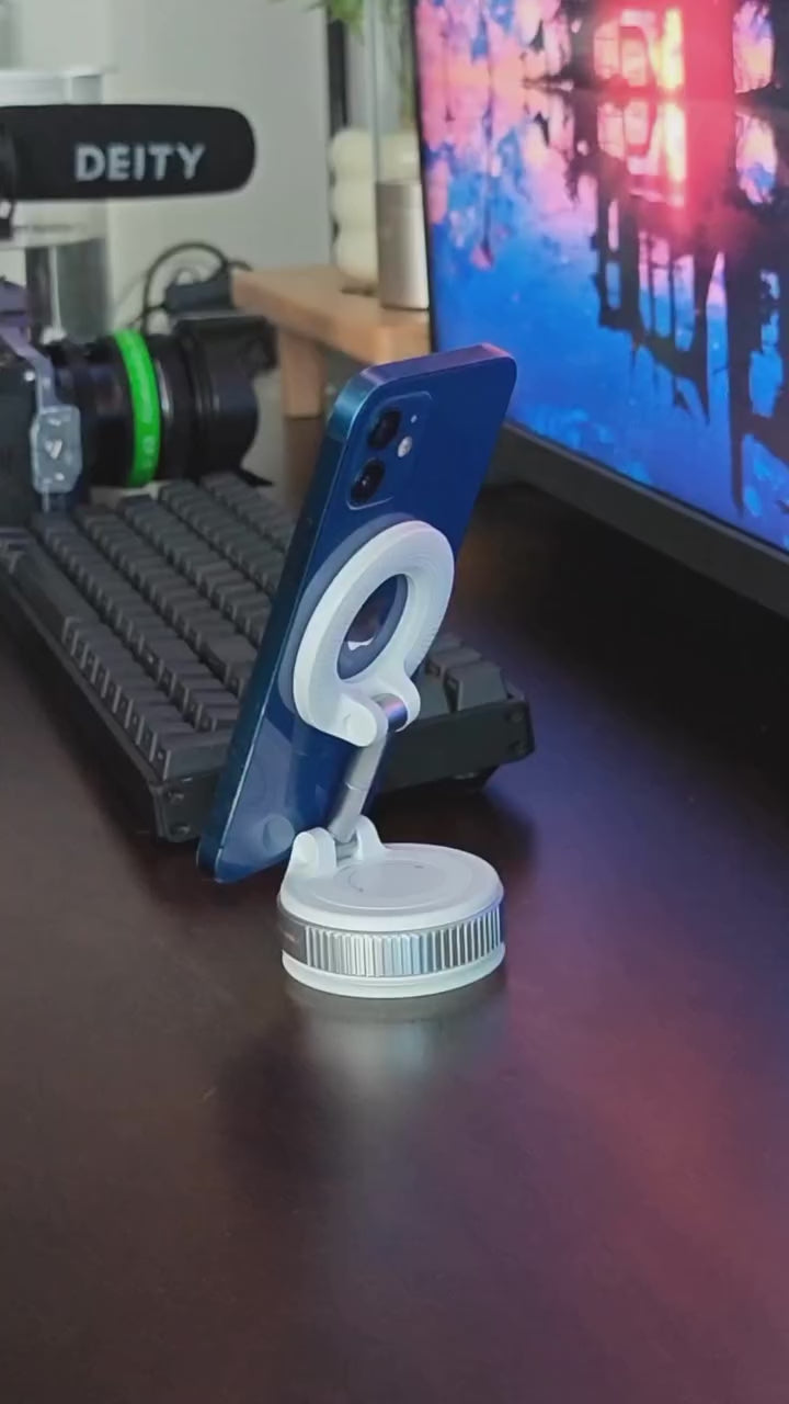 Car Mount Vacuum Magnetic Holder Strong Suction Rotate 360° video